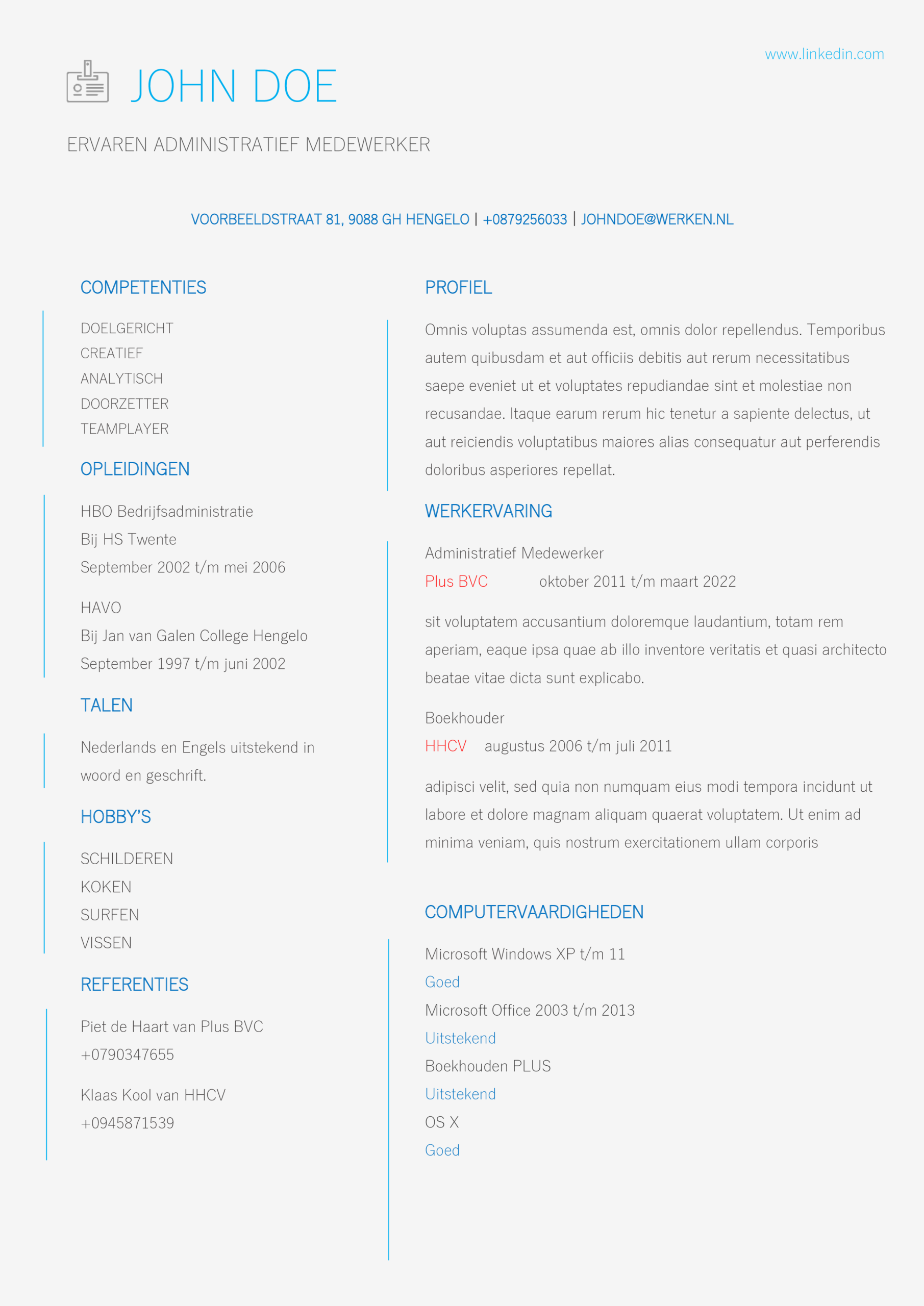 Nerva cv template