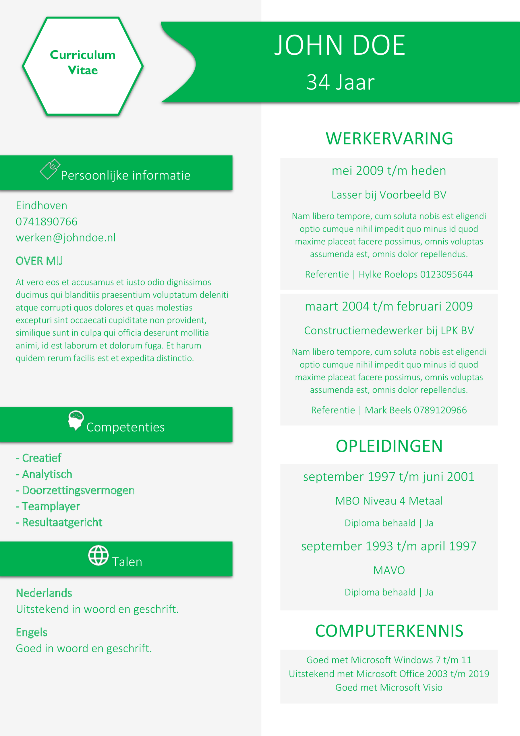 Protus cv template